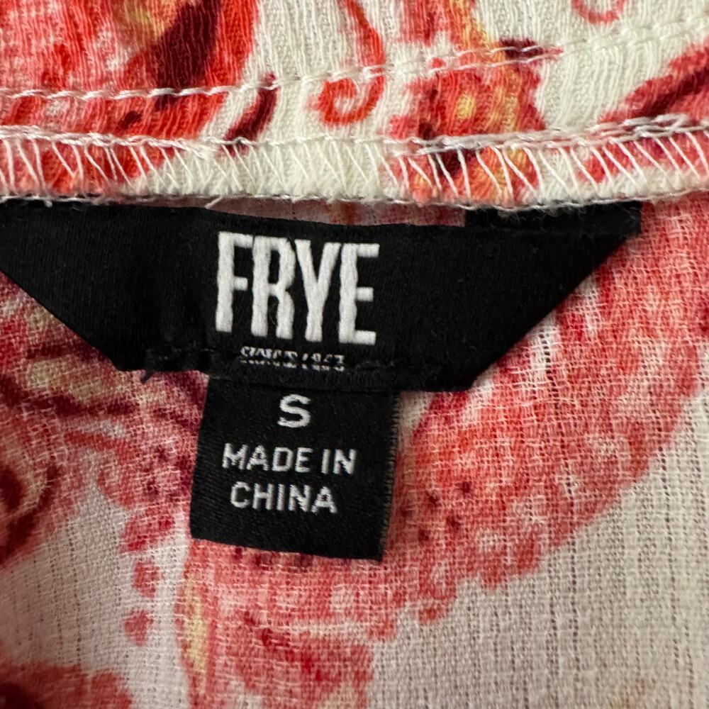 One World Red Paisley Lace-Up Women’s Top - Picture 5 of 6